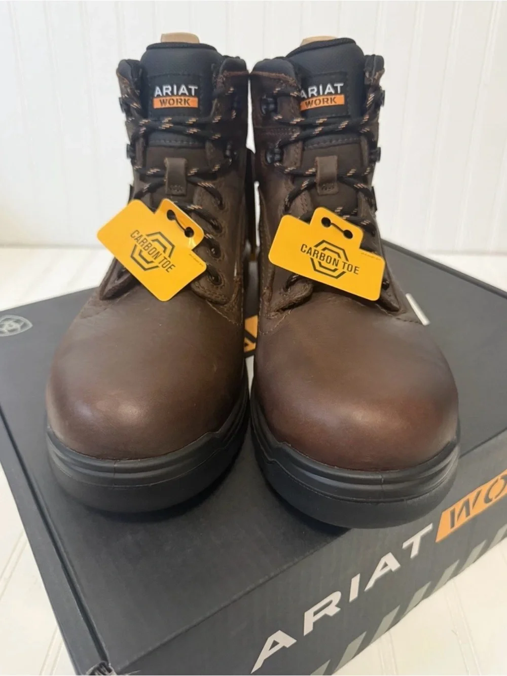 ARIAT Men’s Turbo 6” WP Carbon Toe Work Boots -Durable Leather Boot 10.5EE